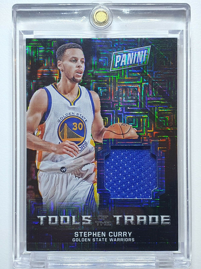 2016 Panini Stephen Curry #PATCH ESCHER SQUARES /10 Game Worn