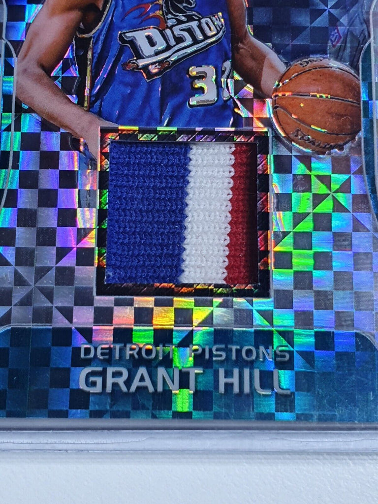 2017 Prizm Grant Hill #PATCH SILVER CHECKERBOARD /10 Game Worn 4