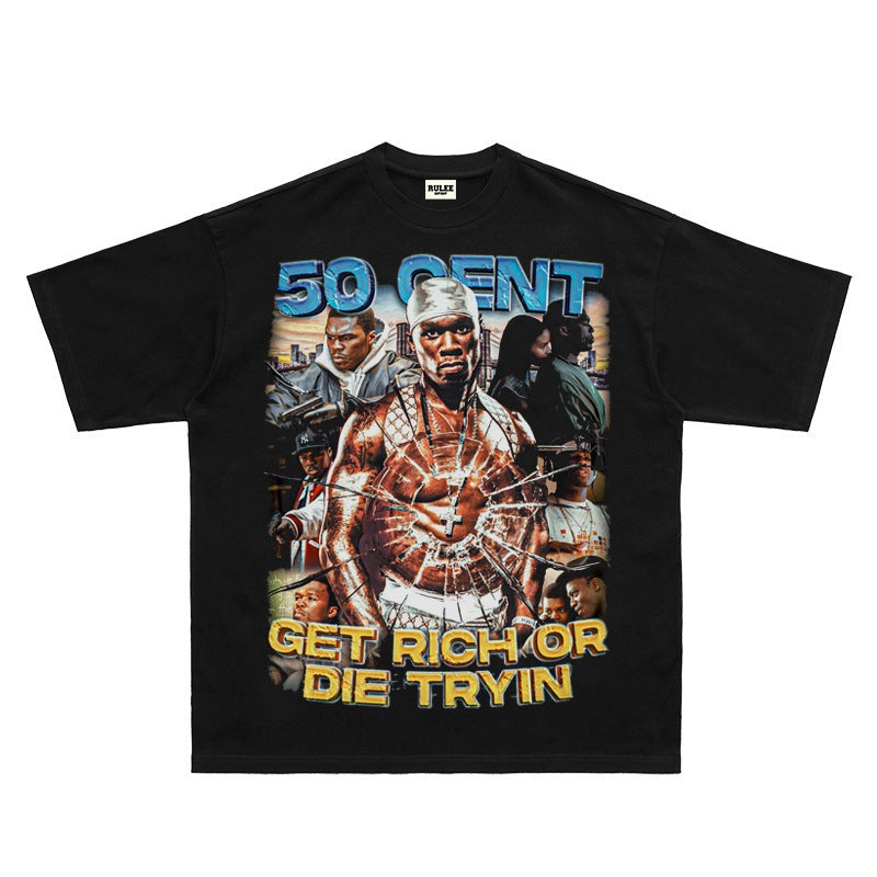   50 Cent "Get Rich or Die Tryin" Graphic Tee - STREETWEAR