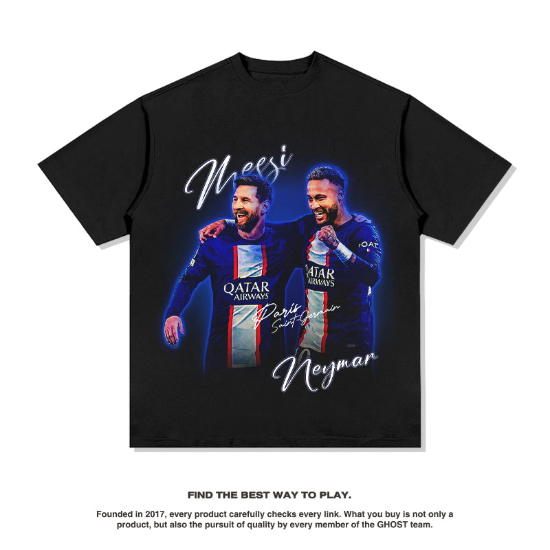  "Messi x Neymar" Graphic Tee - STREETWEAR