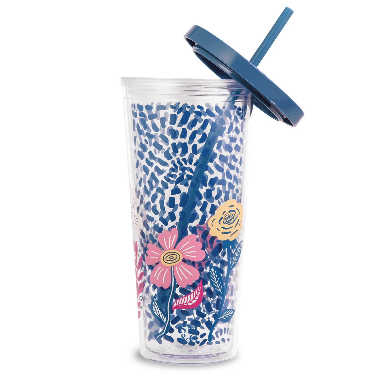 United By Blue Geo 24 oz Insulated Steel Straw Tumbler