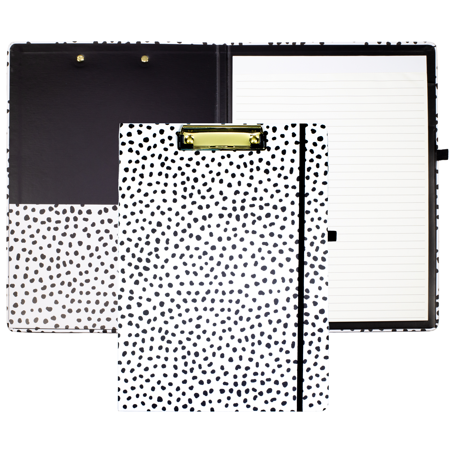 Clipboard Folio, Black Spade Flower - Lifeguard Press