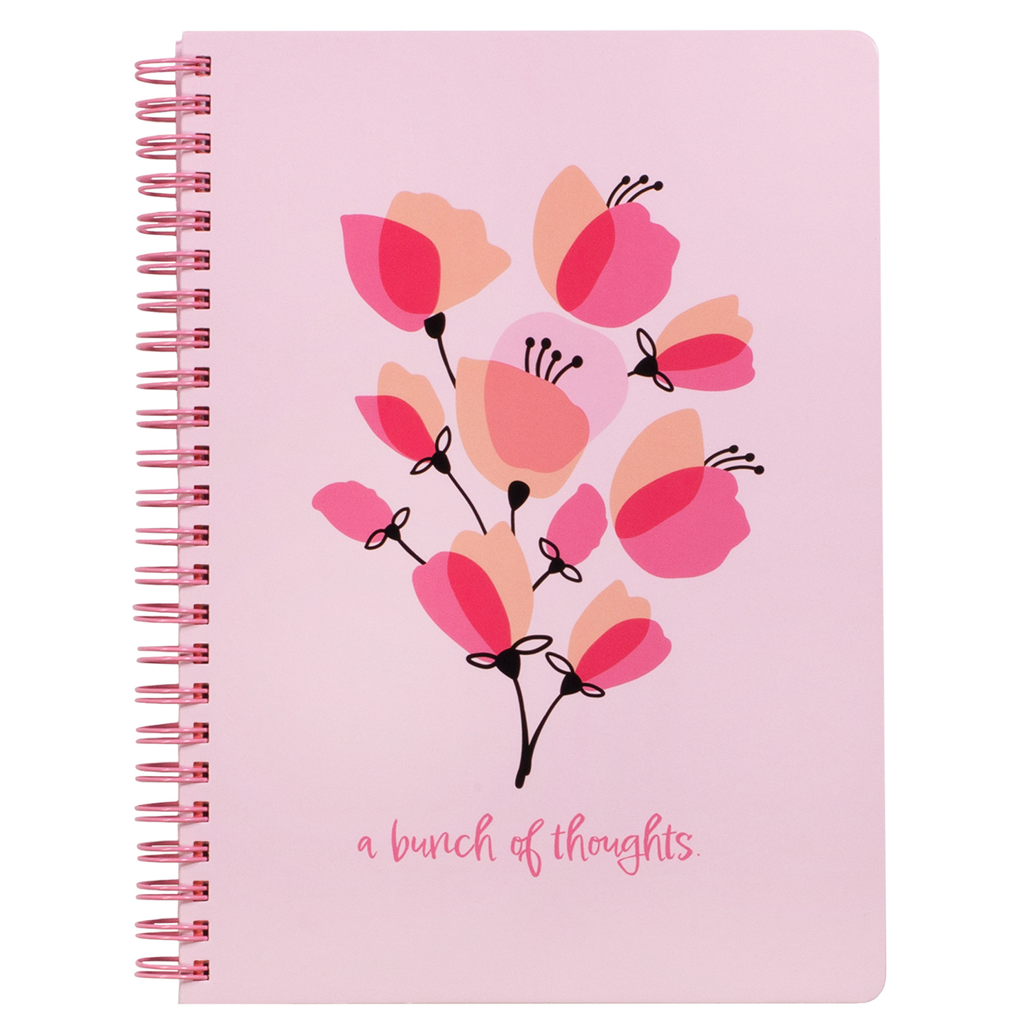 Watercolor floral bouquet, Notebook Lined Spiral