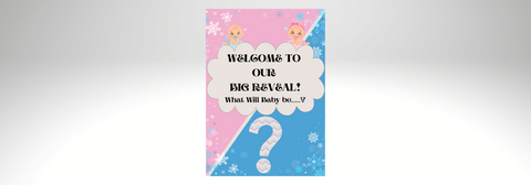 Customisable Gender Reveal Welcome Sign What Will Baby Be