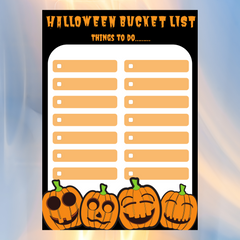 Halloween Party Planner - Bucket List Checklist