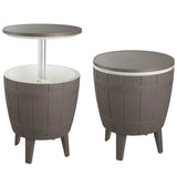 Taupe Outdoor Cooler Table