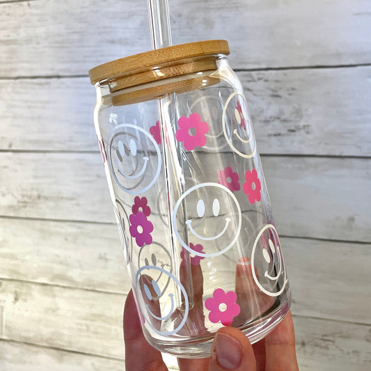 Friends Glass Can Cup with Bamboo Lid and Reusable Straw – Reverie Goods &  Gifts