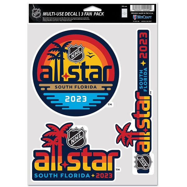 2023 NHL ALL STAR GAME SOUTH FLORIDA SOUVENIR HOCKEY PUCK MASCOTS Feb 3-4,  2023