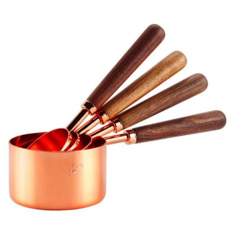 Rose Gold Stainless Steel Measuring Cups Set
