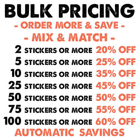 Marmalade Sunset Print and Design Bulk Pricing for Stickers