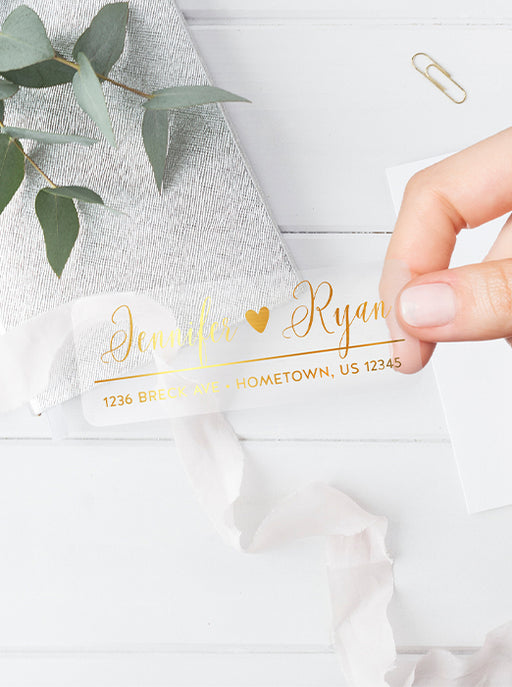 Gold Foil Envelope Stickers — Jessica Weible Studios