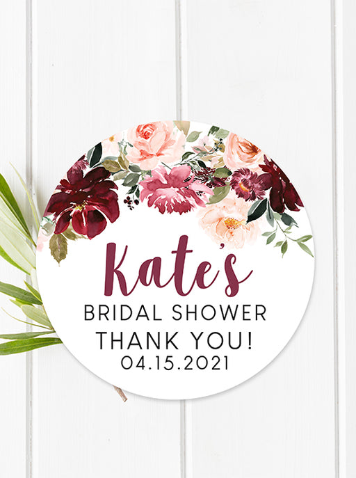 Blue Floral Wedding Stickers — Jessica Weible Studios