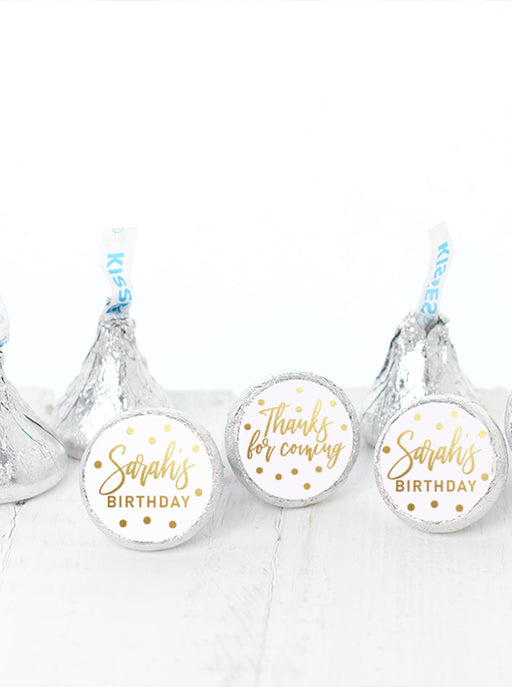 Teal Glitter Birthday Candy Stickers — Jessica Weible Studios