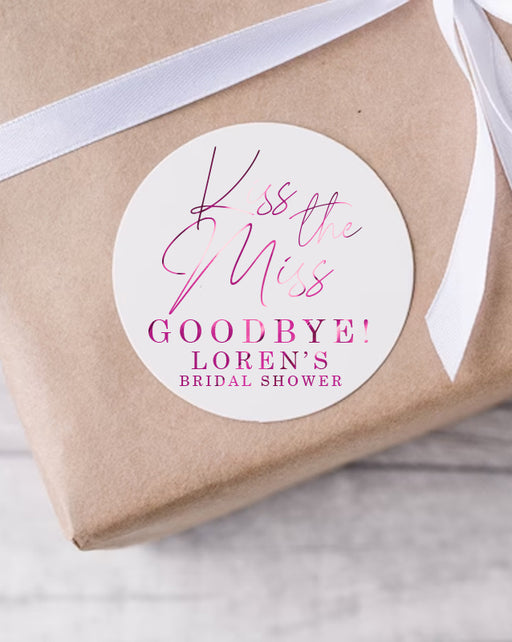 Kiss The Miss Goodbye Foil Candy Stickers — Jessica Weible Studios