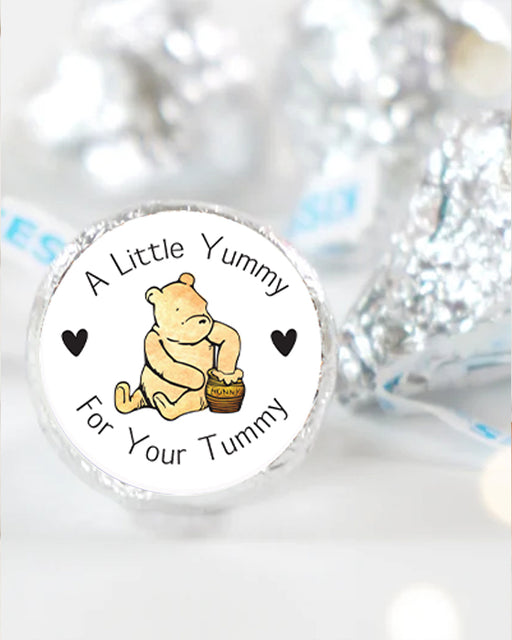 Pooh Baby Shower Stickers — Jessica Weible Studios