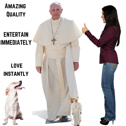 SC940 Pope Francis Cardboard Cut Out Height 176cm