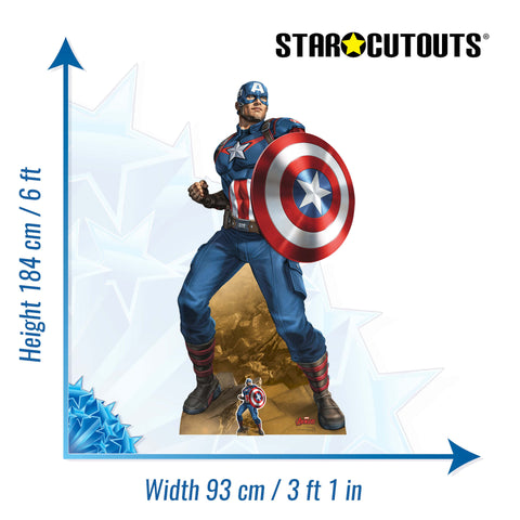 captain america cardboard cutout