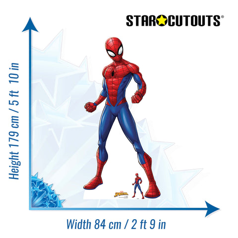 Spiderman size height width