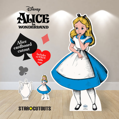 ALICE IN WAONDERLAND CARDBOARD CUTOUTS