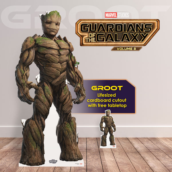Groot Large Cardboard Cut Out with Mini