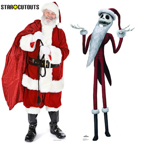 Christmas Cardboard Cutouts santa jack skellington