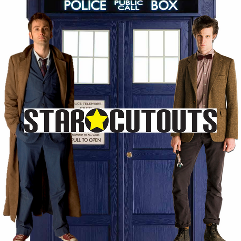 MATT SMITH DAVID TENNANT CARDBOARD CUTOUTS