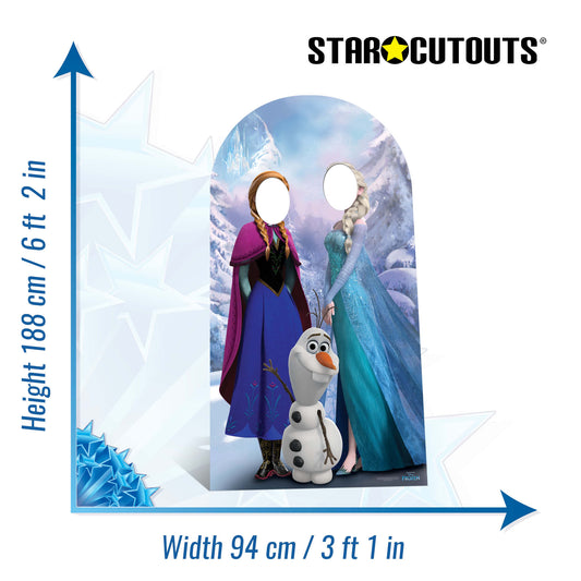 Olaf With Friends Cardboard Cut Out Height 94cm – mycardboardcutout