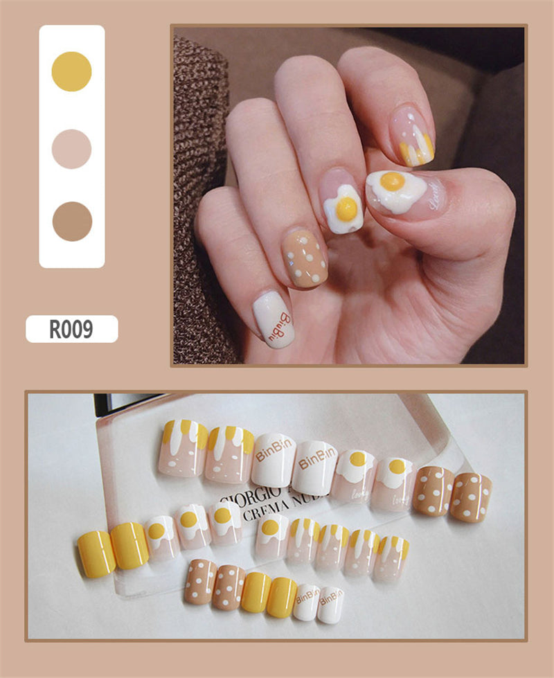 Cute Egg Yellow And White Kawaii Nails – Trendy Things To Buy