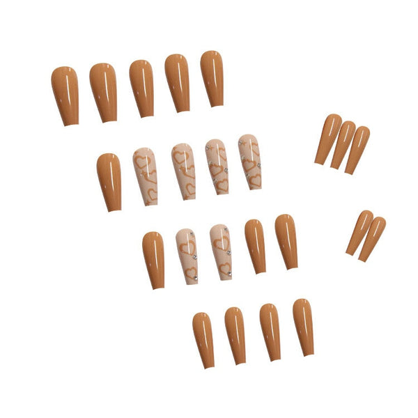 Nude Heart Coffin Fake Nails – Trendy Things To Buy