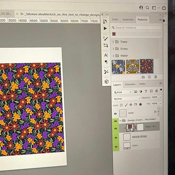 how to scale your pattern in Photoshop