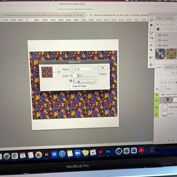 how to scale your pattern in photoshop