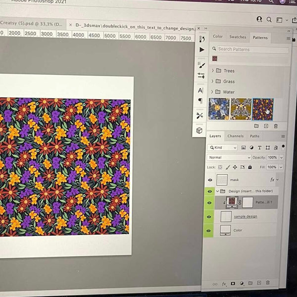 how to add your pattern to Creatsy mockup