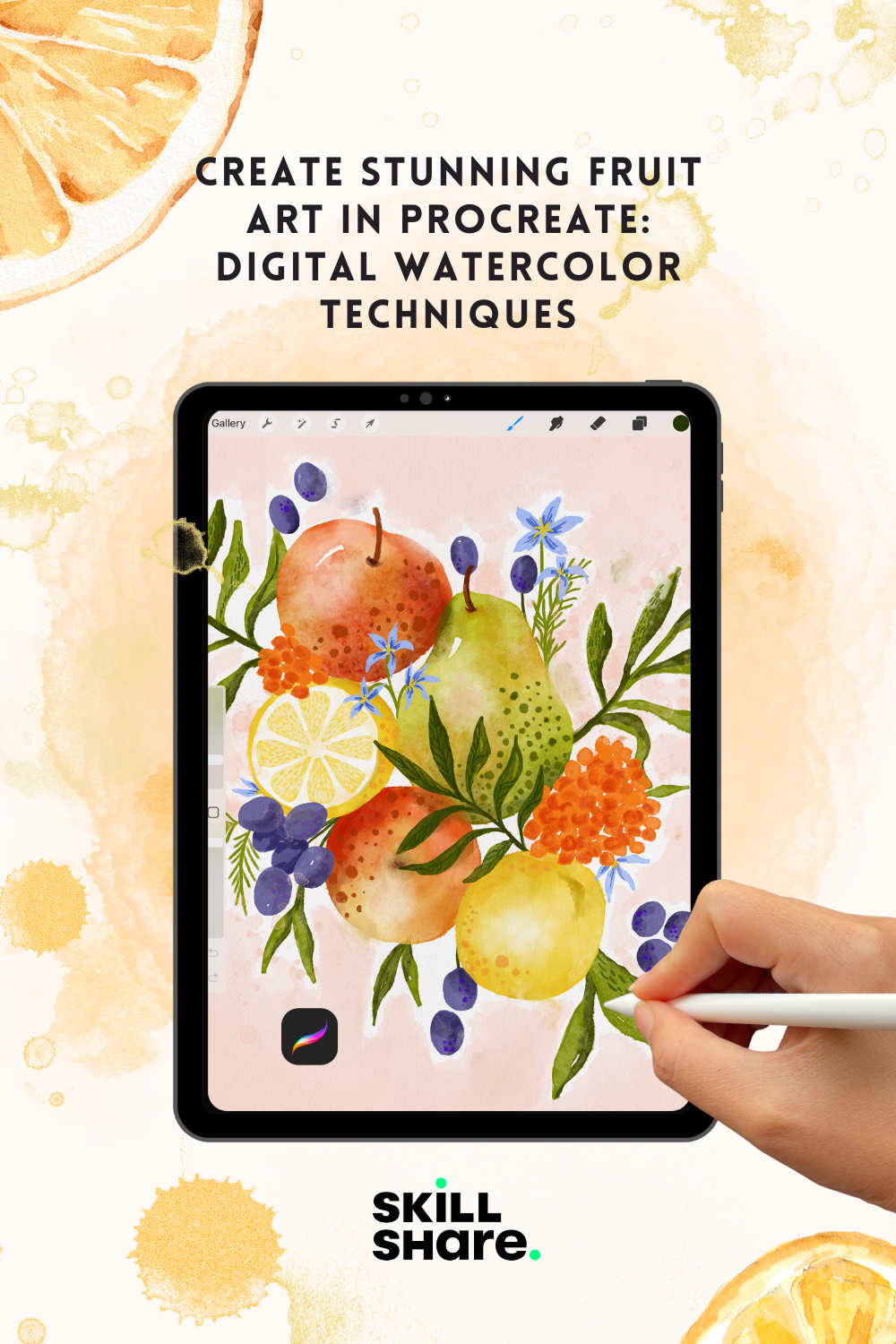Create Stunning Fruit Art in Procreate: Digital Watercolor Techniques