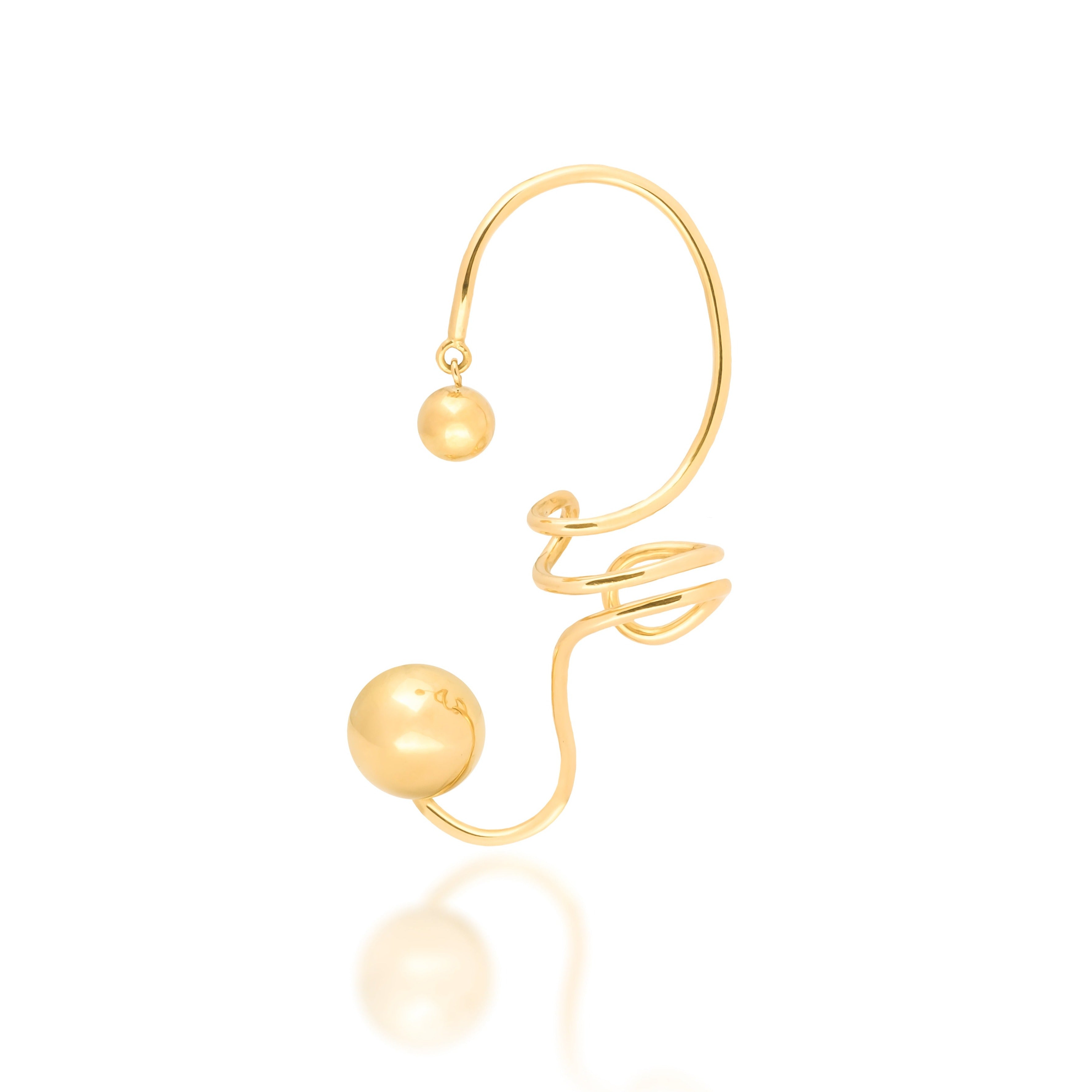 GOLD SPHERES EAR CUFF - PAULA MENDOZA FINE JEWELRY product image