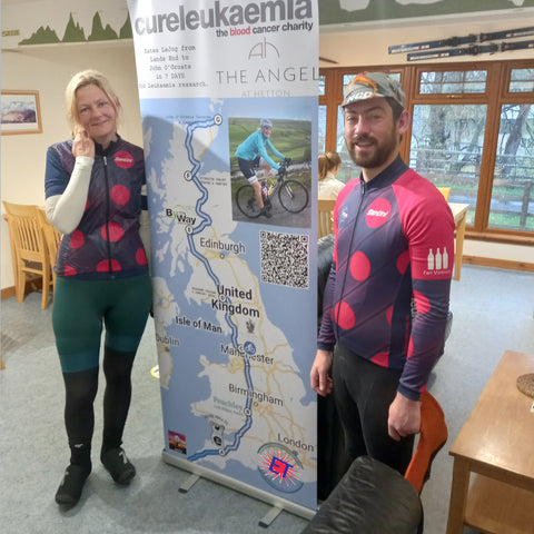 A Banner stop on the way to John O Groats and LEJOG for Doug and Kate for CureLeukaemia