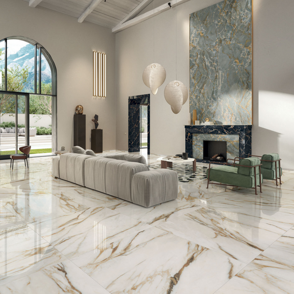 Luxury porcelain tile flooring