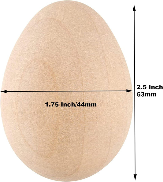 6 Smooth Standable Wooden Easter Eggs to Paint, Quality Wooden Eggs for  Crafts, Wooden Easter Egg Paint & Dye 2-1/2 in, by Woodpeckers