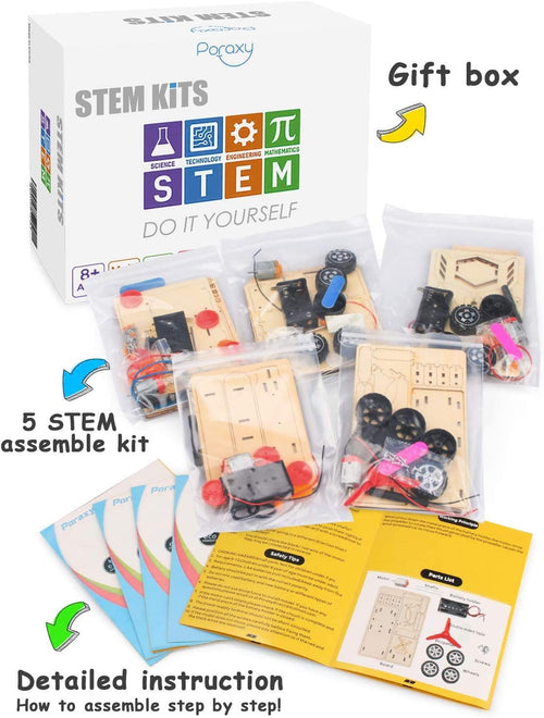 5 in 1 STEM Kits for Kidsï¼ŒWood Craft Kit for Girls Age 8-12 DIY Science  Bui