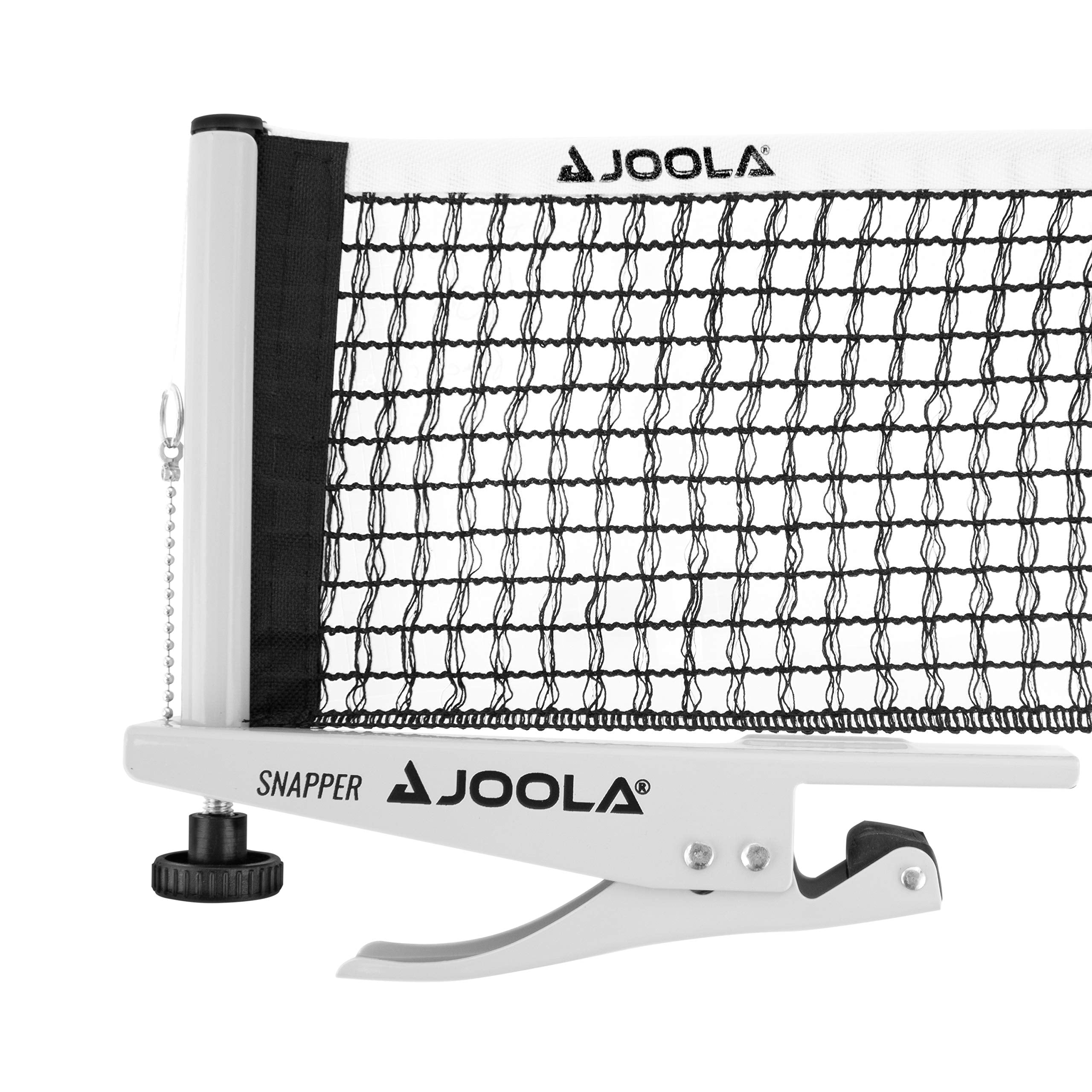 JOOLA Snapper Professional Table Tennis Net and Post Set - Portable and Easy Setup 72" Regulation Size Ping Pong Spring Activated Clamp Net, Silver