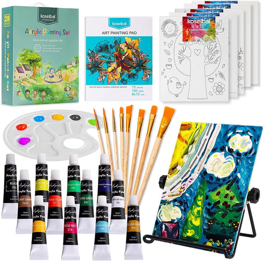 Acrylic Paint Set 54 Piece Artist Painting Supplies Kit, Art Painting, –  WoodArtSupply