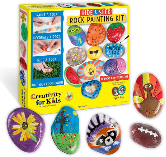 Creativity for Kids Glow in the Dark Rock Painting Kit - Painting Rock –