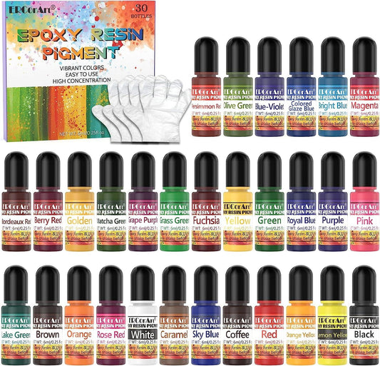 Epoxy Resin Pigment - 16 Colors Non-Toxic Epoxy Resin Color Pigment fo –  WoodArtSupply