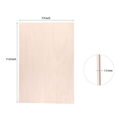 20 Pack Basswood Sheets 1/8′′×12′′×12′′,Balsa Wood used for Glowforge Material,Plywood Perfect for Arts and Crafts, School Projects and DIY Projects