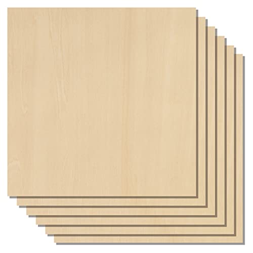 12 Pack 1/8 Inch Basswood Sheets 12X12 Square 3Mm Plywood Sheets Unfinished  Wood