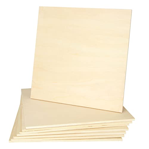 iUoczi 12 Pack Basswood Sheets 1/8 x 8x12 Inch Thin Plywood Sheets for  Cricut Maker Unfinished Wood for DIY Craft Make Models Wood Burning Project