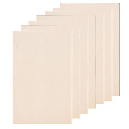  Dofiki 15 Pcs 3mm Basswood Plywood Sheets 1/8 x11.8x 11.8”  Craft Balsa Plywood for Laser Cutting Engraving Wood Burning Building  Model, 1/8 Inch 300 x300 x3mm Squares Wood Board : Industrial