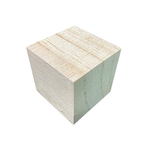 Wooden Cubes 50pcs Unfinished Wood Blocks Set 1 inch Natural Wood Square Blocks for Painting, Gluing or Writing, Perfect for DIY Projects, Personalize