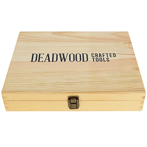 Deadwood Crafted Tools Wood Carving Tools Kit - 12pc Gouge and Wood Carving  Chisel Set with Wood Handles and Canvas Case