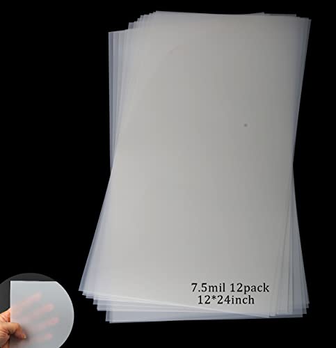 Clear Plastic Sheets for Crafts of 6 Mil - Reusable 12”x12” Acetate 20  Stencil Sheets are Perfect to Create Craft Blank Stencils - Mylar Stencils