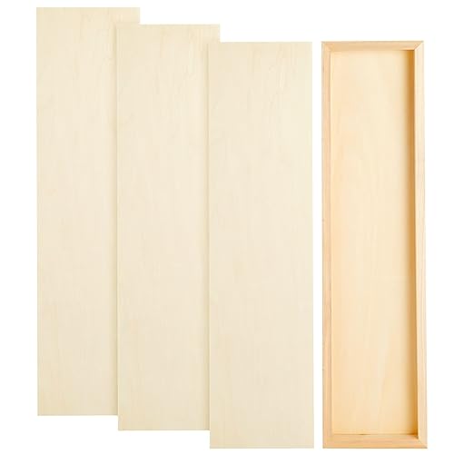 4x4 Wood Canvas Boards for Painting, Blank Deep Cradle Canvas for Art  Projects (6 Pack, 0.85 In Thick)